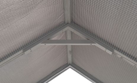 Outdoor Chicken Coop Enclosures 110" Large Kitten Playpen ,Upgrade Waterproof Cover-GREY (Color: as Pic)